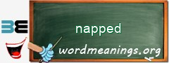 WordMeaning blackboard for napped